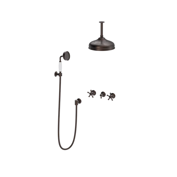 Christiansborg indbygningsbatteri med loft hovedbruser & håndbrusesæt