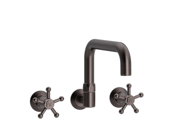 Christiansborg køkkenbatteri med L200 mm svingtud indbygning/mur