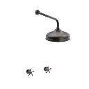 Christiansborg brusebatteri med 220mm brusehoved indbygning/mur