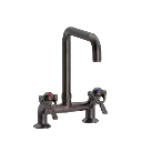 SP 2-huls køkkenarmatur 45gr. med U200mm svingtud