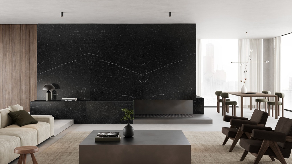 NERO MARQUINIA 30,5X30,5 10MM HONED