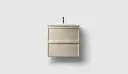 H2/60 - LIGHT ASH WOOD MØBELPAKKE INKL. PLATE NORRVANGE LIGHT GREY & SERVANT I HVIT SOLID SURFACE