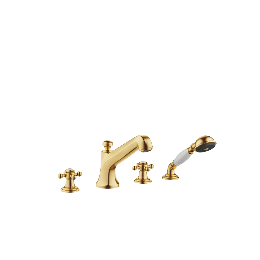 [DB27502360-28] MADISON FIREHULLS BLANDEBATTERI FOR KAR, INSTALLASJON PÅ KARKANT ELLER FLISKANT. BØRSTET MESSING (23 KT GULL)