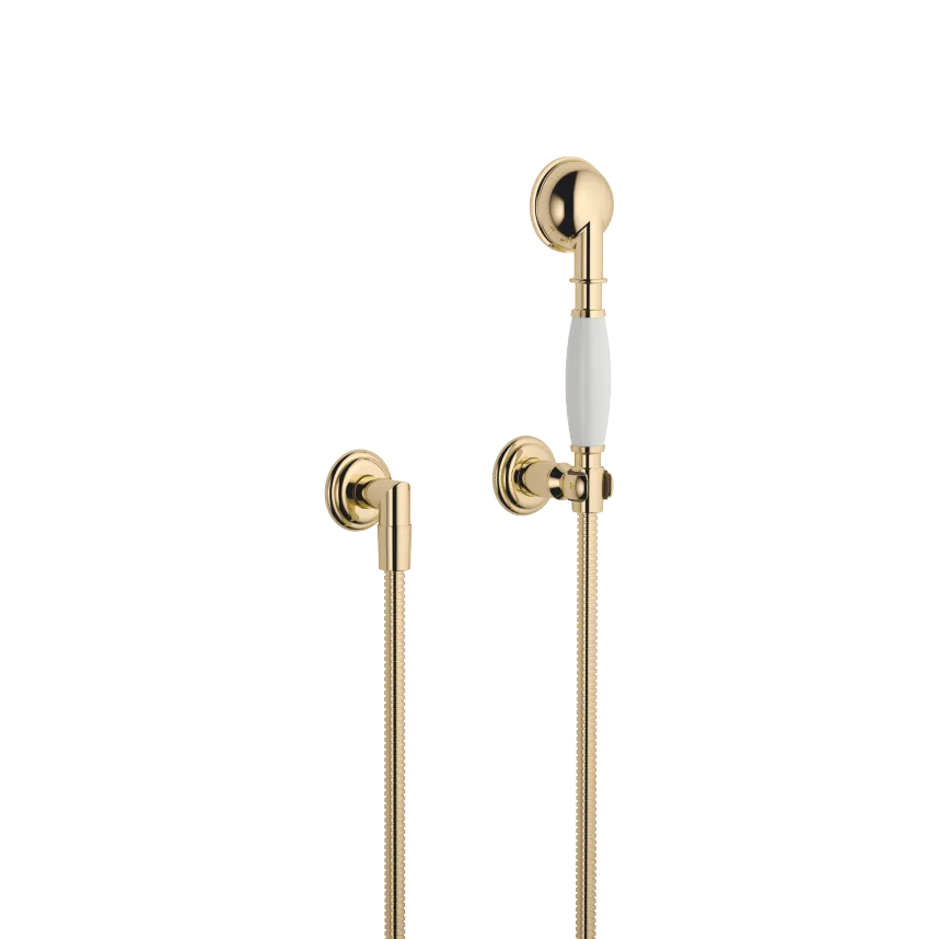 [DB27803361-090010] MADISON HÅNDDUSJSETT, MED INDIVIDUELLE ROSETTER, FLOWREDUCE. MESSING (23 KT GULL)