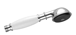 [DB28002970-930010] MADISON METALL HÅNDDUSJ MED PORSELENINNSATS (HVIT) FLOWREDUCE. BØRSTET KROM
