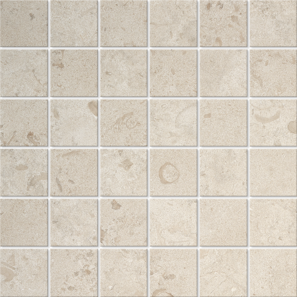[BM36805] NORRVANGE IVORY 5X5 (4,8X4,8) J0505 9MM MOSAIKK PÅ NETT