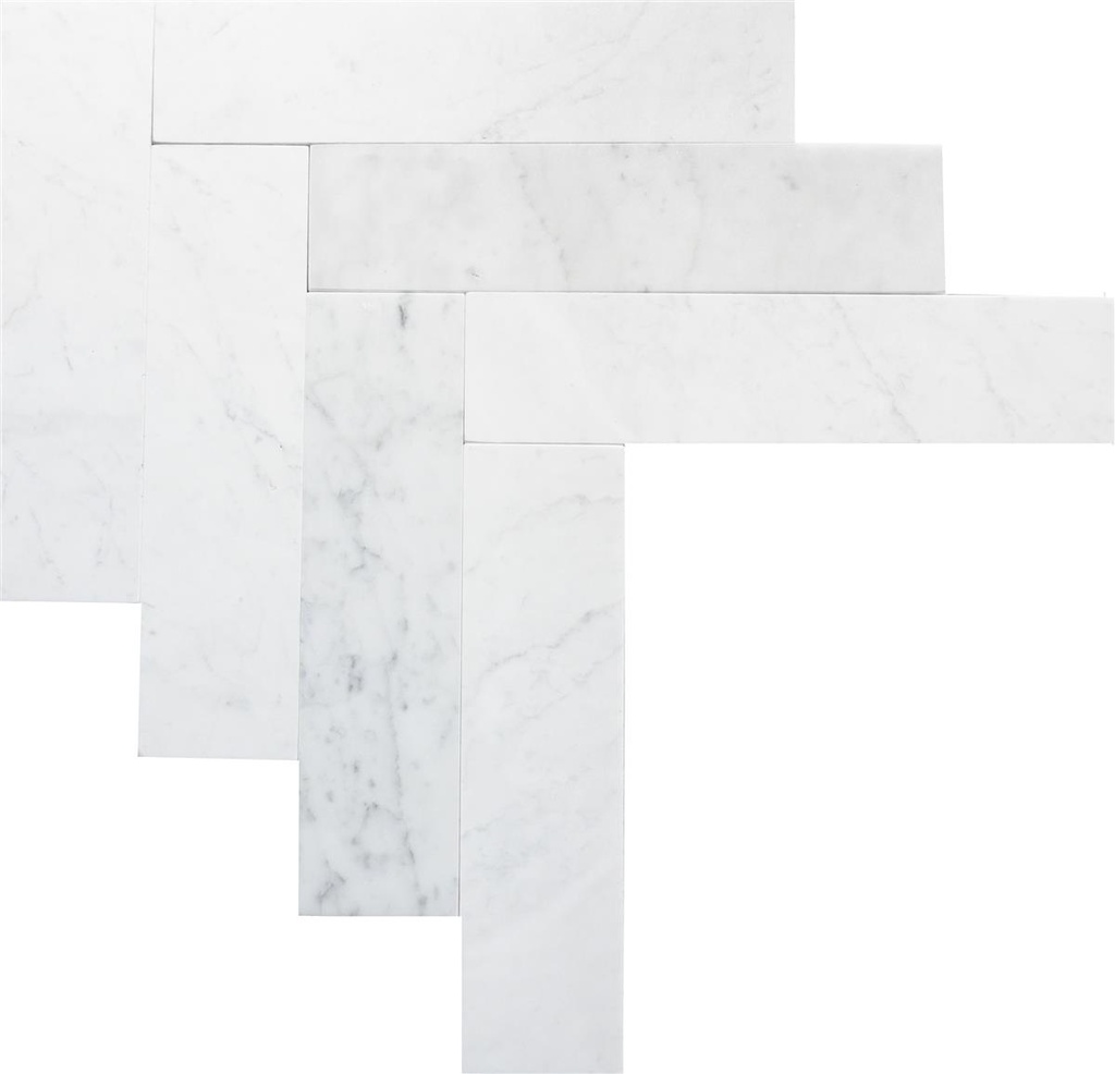 [2P753C] Carrara Marmorflis 7,5x30,5 cm Silkematt 10mm