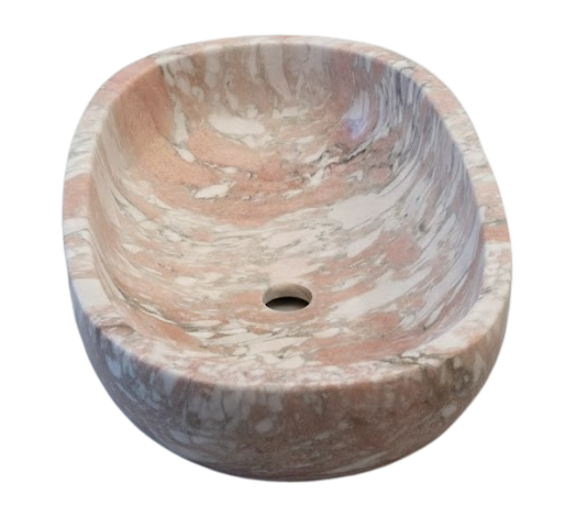 [CENVNR45] NORSK ROSA FAUSKE MARMOR SERVANT 45X30 OVAL
