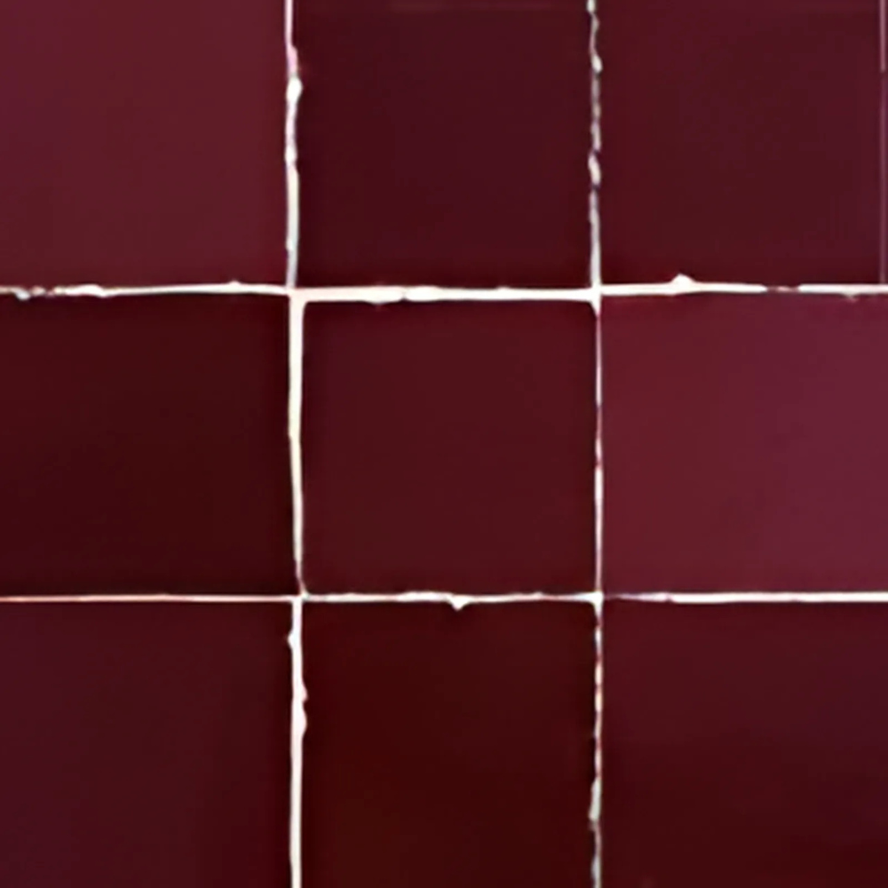 Zellige ZC 211 10x10 cm dyp rød marokkansk flis