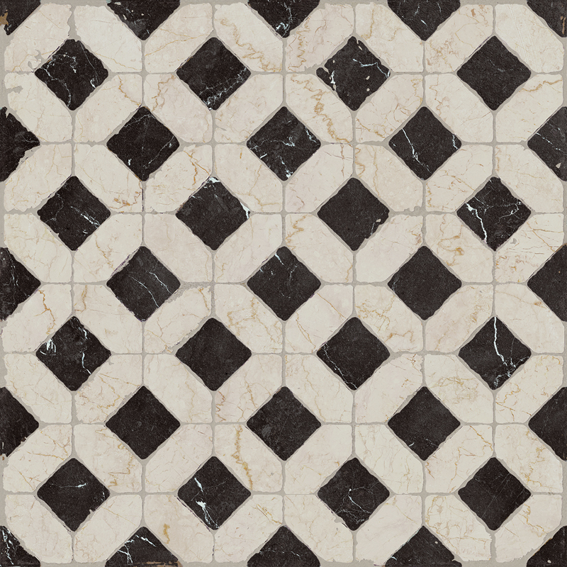 [UN10772] MARMOREA DOMUS AUREA NERO 60X60 DEKOR