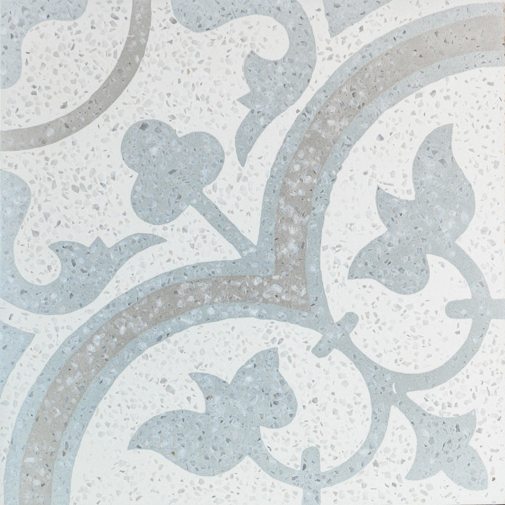 [ULA111] Terrazzo Blåklokke 20x20 cm Sementflis