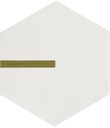 HEXAGON WHITE BRASS 17,4X15,X1,6 