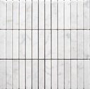 Carrara Pinstripe marmormosaikk 30,5x30,3 cm Silkematt 
