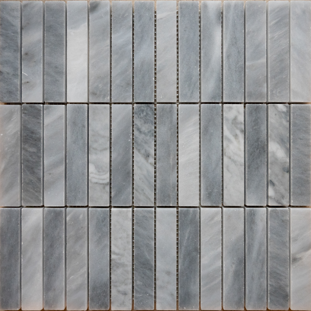 [ULA156] Bardiglio Pinstripe marmormosaikk 30,5x30,3 cm Silkematt