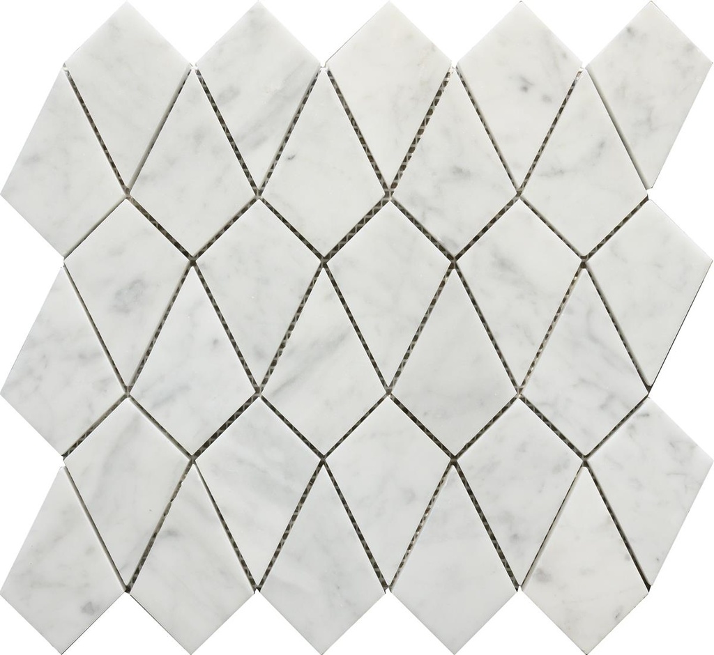 Carrara Eventyrlig marmormosaikk 30x30 cm Silkematt