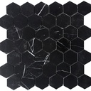 NERO MARMOR HEXAGON SILKEMATT 30X30 10MM HONED