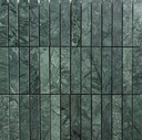 INDIAN GREEN PINSTRIPE MOSAIC 30,5X30,3 10MM HONED (SILKEMATT) MARMOR