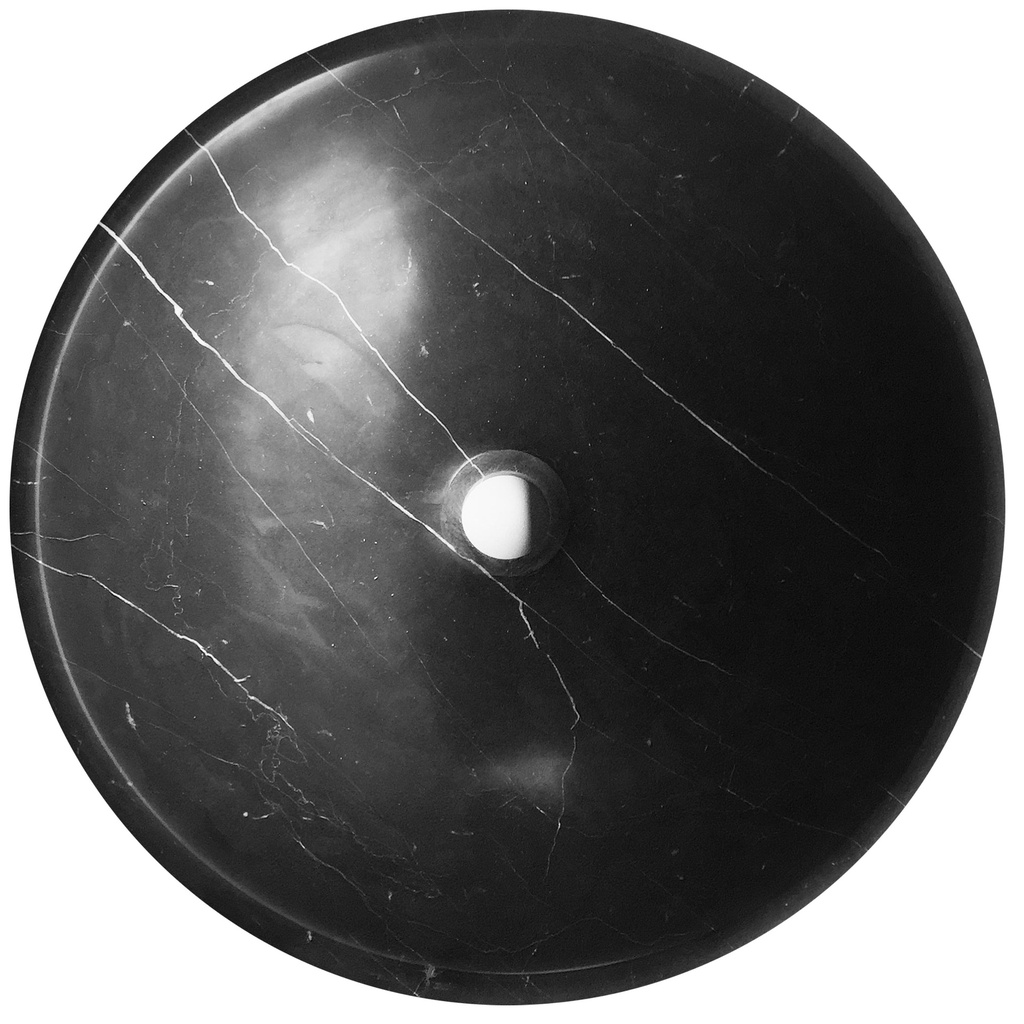 Marmorservant sort rund Ø42 cm