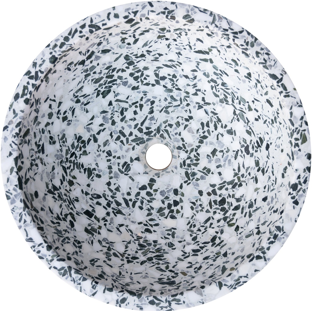 Terrazzoservant Indian Green rund Ø42 cm