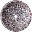 Terrrazzoservant Burgunder Rund Ø42 cm