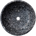 Terrazzoservant sort rund Ø42 cm