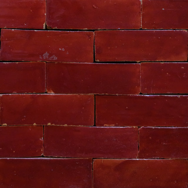 Bejmat Deep Red 14x4,5 cm (1,8 cm tykk, håndlagd flis)