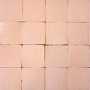 Zellige Soft Pink 10x10 cm håndlagd terracottaflis