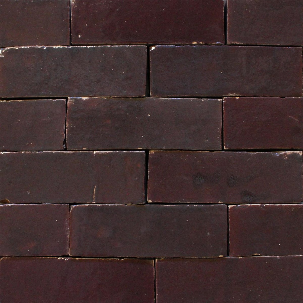 [ULA232] Bejmat Aubergine 14x4,5 cm (1,8 cm tykk håndlagd terracottaflis)