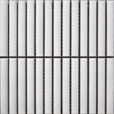 Glazed Pinstripe White 29,9x29,6 Kit Kat mosaikk