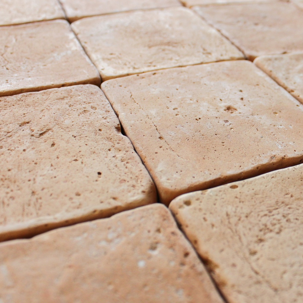 [ULSU104] Terracotta Natur 10x10 cm håndlagde fliser