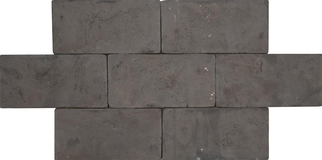 [ULSU110] Terracotta Brick Sort 27x6,2 cm håndlagd flis