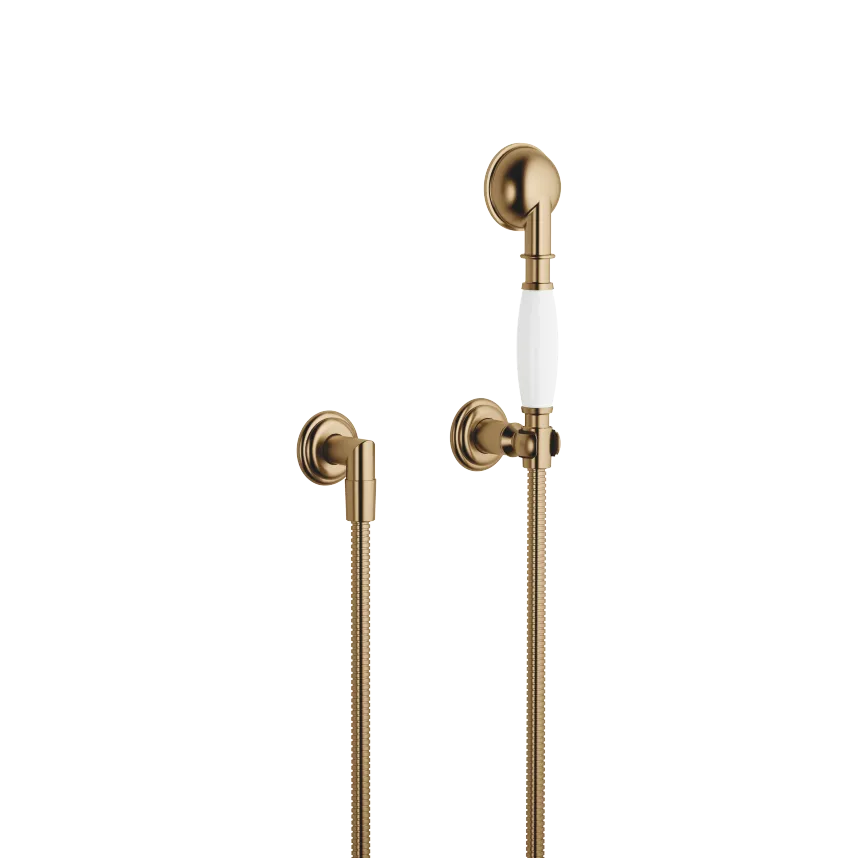 [DB27803361-390010] MADISON HÅNDDUSJSETT, MED INDIVIDUELLE ROSETTER, FLOWREDUCE - DARK BRASS BØRSTET