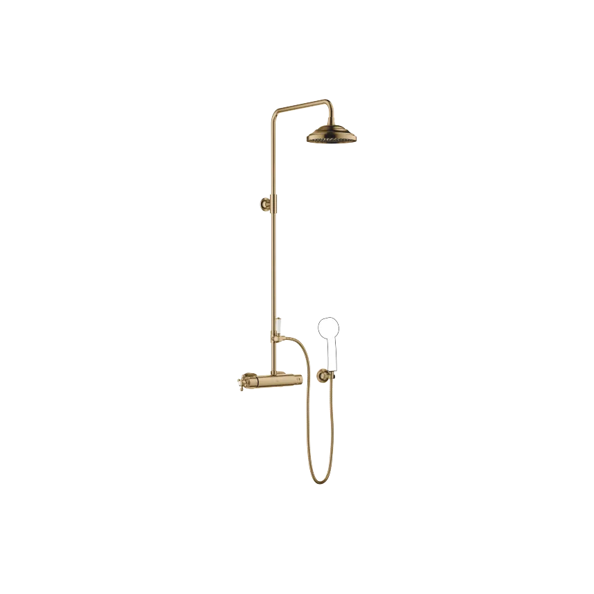 MADISON SHOWERPIPE MED DUSJTERMOSTAT UTEN HÅNDDUSJ. DARK BRASS BØRSTET