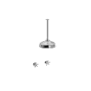 Christiansborg innbyggingsarmatur med takmontert hodedusj