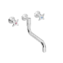 Kryssgrep kjøkkenarmatur med S200 mm svingtut for innbygging/vegg
