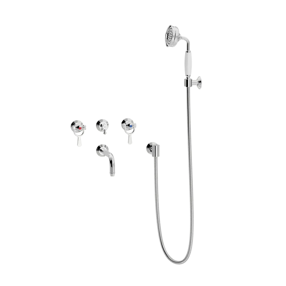 SP innbyggingsarmatur med kartut og hånddusjsett