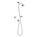 Kryssgrep innbyggingsarmatur med hånddusjsett