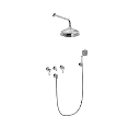 SP innbyggingsarmatur med hode- og hånddusjsett