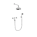 Christiansborg innbyggingsarmatur med 220 mm hodedusj og hånddusj