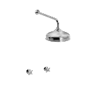 Kryssgrep dusjarmatur for innbygging med 220 mm dusjhode