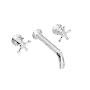 Christiansborg servantarmatur for innbygging med 200 mm fast tut