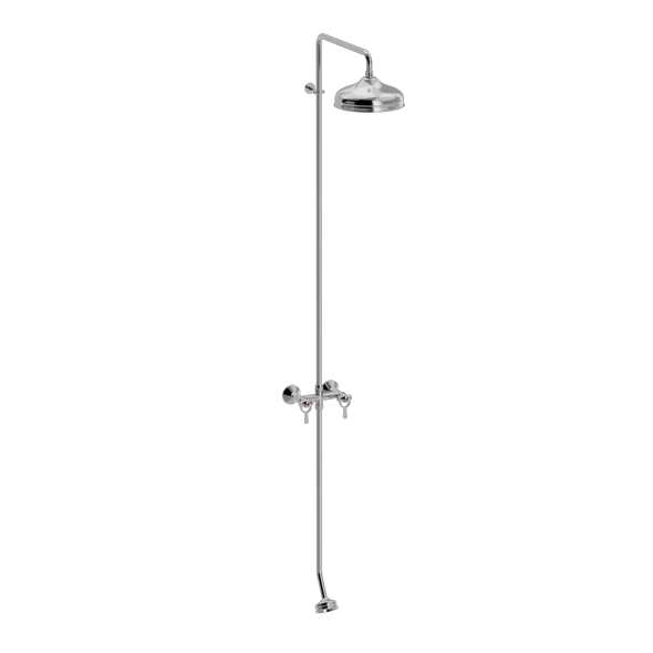 [TC30.435MT888] SP utendørsdusj med hodedusj og fotspyler (Bronsert messing)