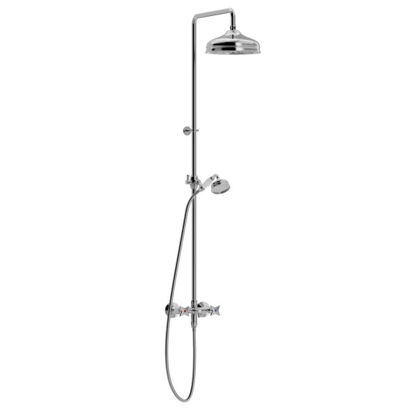 Kryssgrep dusjarmatur med hode- og hånddusjsett