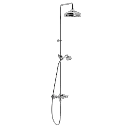 Kryssgrep dusjarmatur med hode- og hånddusjsett