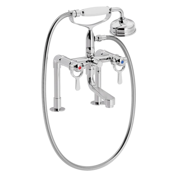 SP badekar- og dusjarmatur på lave søyler med hånddusjsett