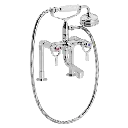 SP badekar- og dusjarmatur på lave søyler med hånddusjsett