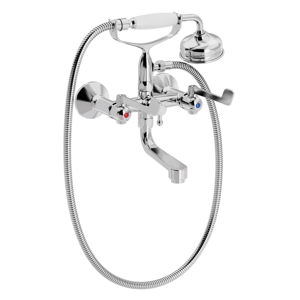 [TC27.438MT888] SP Albue badekar- og dusjarmatur med klassisk hånddusjsett (Bronsert messing)