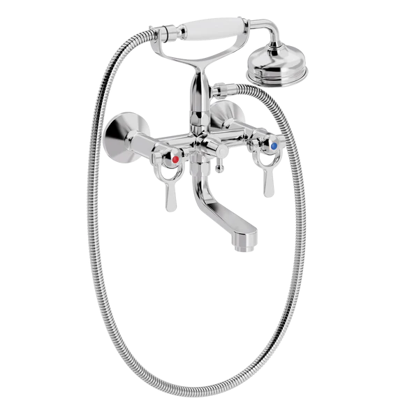 [TC27.435MT888] SP badekar- og dusjarmatur med klassisk hånddusjsett (Bronsert messing)