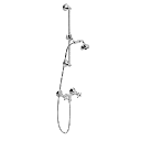 Kryssgrep dusjarmatur med klassisk hånddusjsett