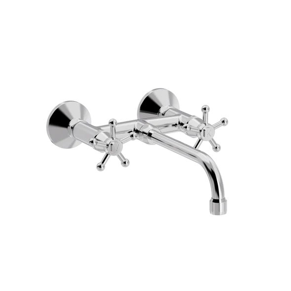 [TC22.431-V200.888] Christiansborg veggarmatur med V200 mm fast tut (Bronsert messing)